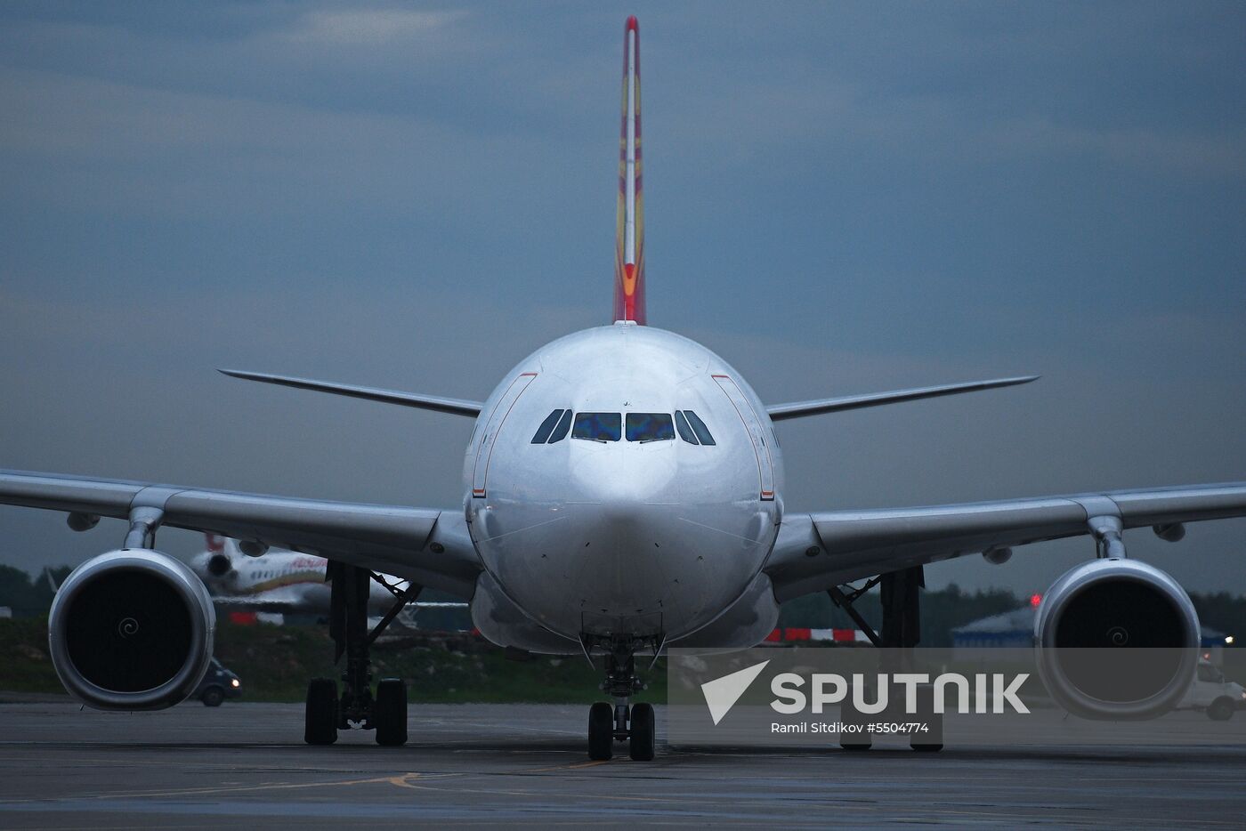 First Hong Kong Airlines flight arrives from Hong Kong in Moscow