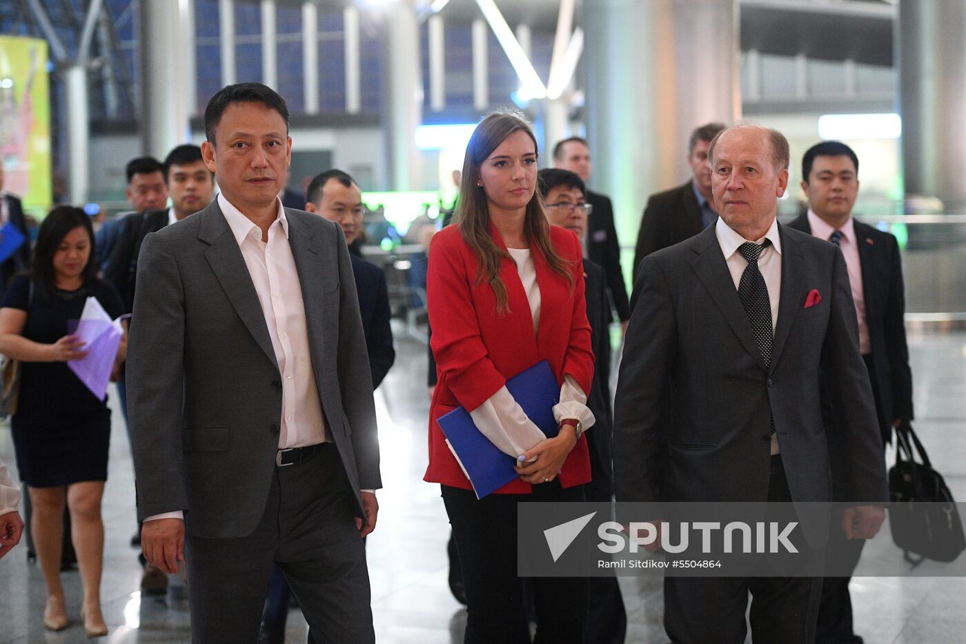 First Hong Kong Airlines flight arrives from Hong Kong in Moscow