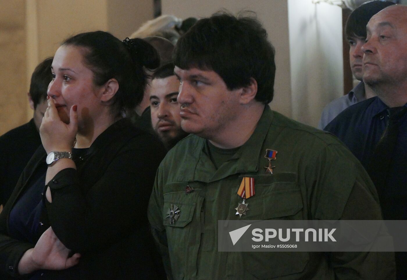 Memorial service for Pyatnashka Battalion Commander Oleg Mamiyev in Donetsk