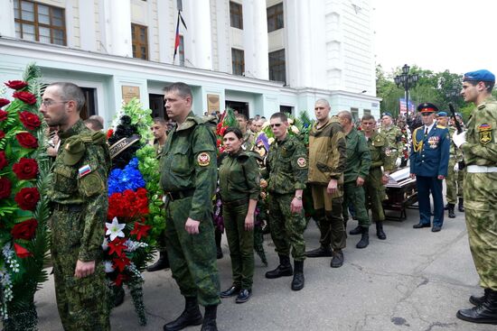 Memorial service for Pyatnashka Battalion Commander Oleg Mamiyev in Donetsk