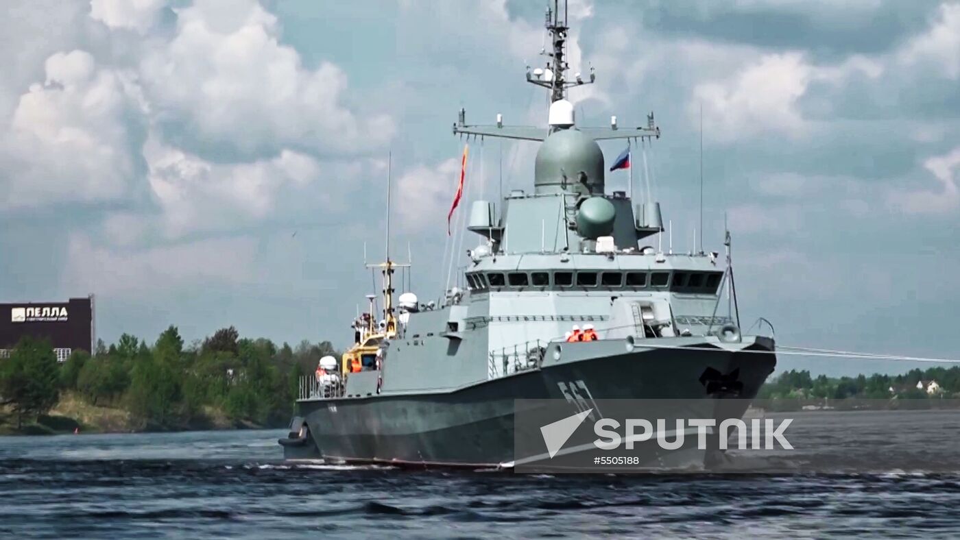 Project 22800 Karakurt-class missile corvette Uragan testing in Lake Ladoga