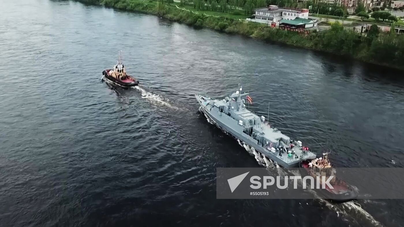 Project 22800 Karakurt-class missile corvette Uragan testing in Lake Ladoga
