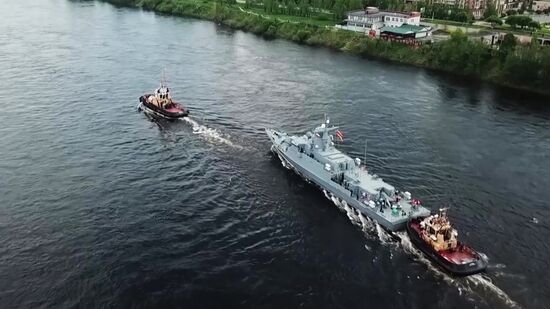Project 22800 Karakurt-class missile corvette Uragan testing in Lake Ladoga