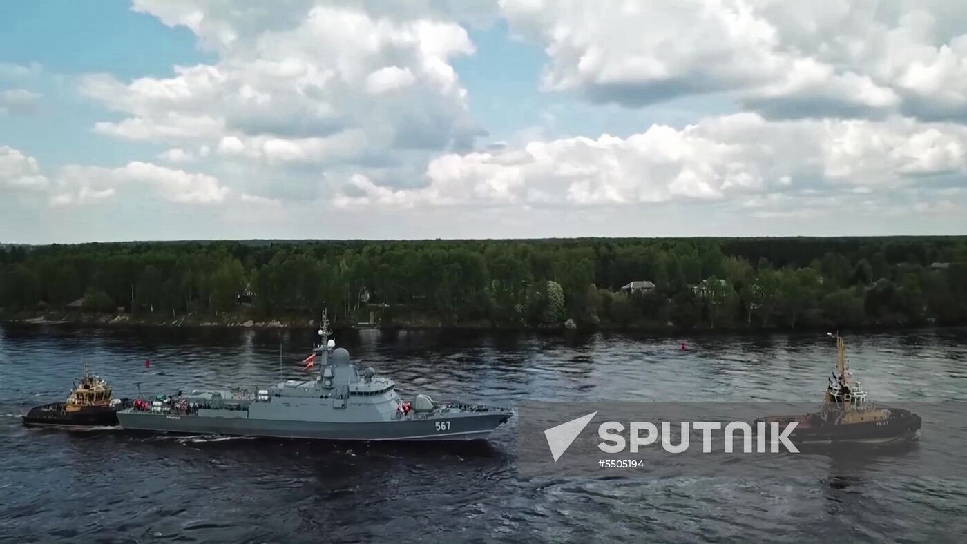 Project 22800 Karakurt-class missile corvette Uragan testing in Lake Ladoga