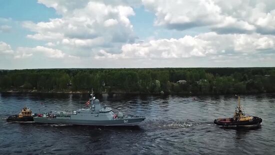 Project 22800 Karakurt-class missile corvette Uragan testing in Lake Ladoga
