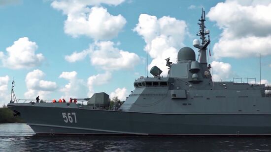 Project 22800 Karakurt-class missile corvette Uragan testing in Lake Ladoga