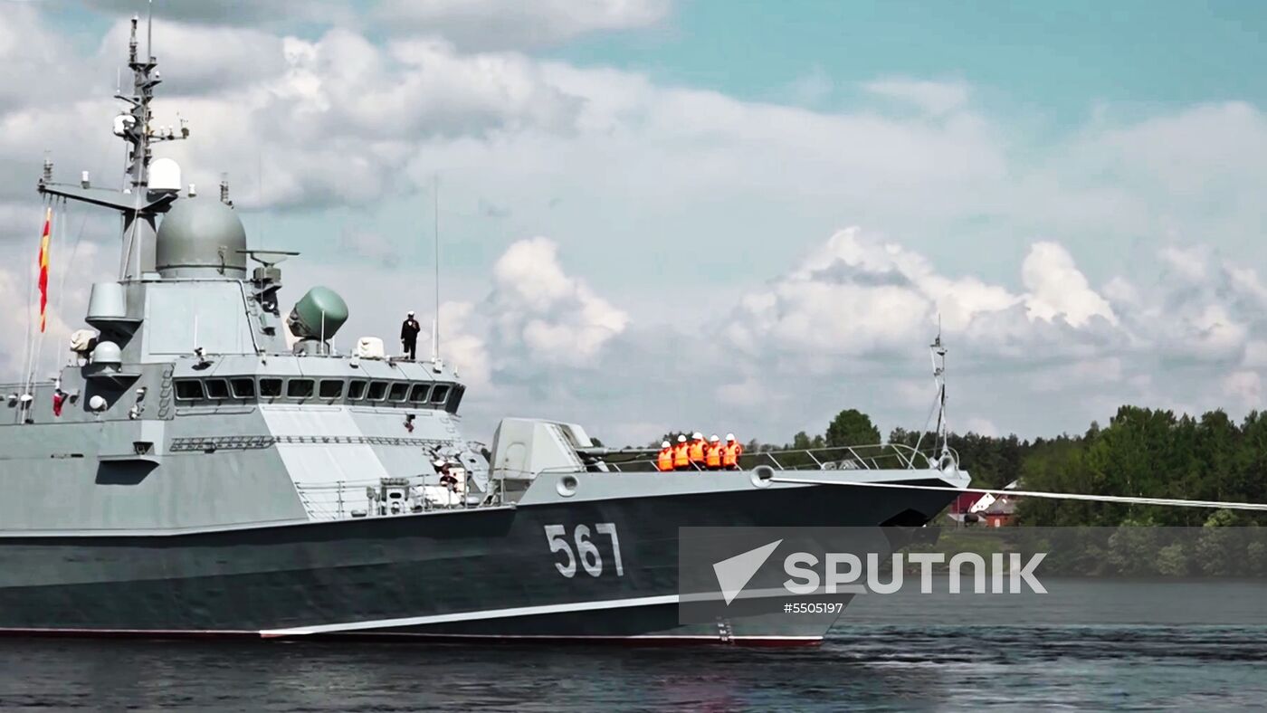 Project 22800 Karakurt-class missile corvette Uragan testing in Lake Ladoga