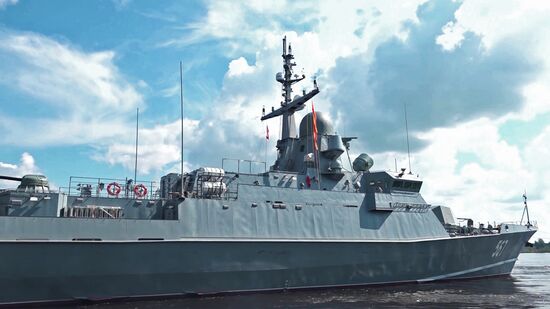 Project 22800 Karakurt-class missile corvette Uragan testing in Lake Ladoga