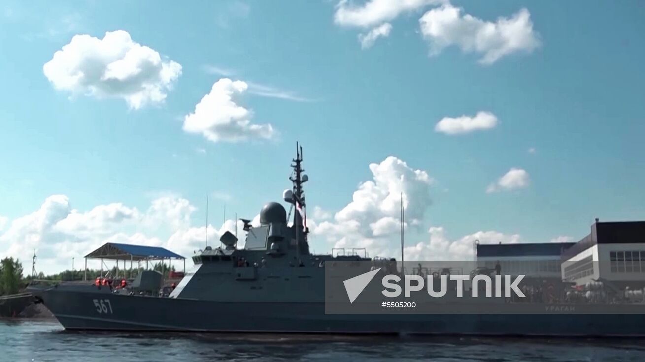 Project 22800 Karakurt-class missile corvette Uragan testing in Lake Ladoga