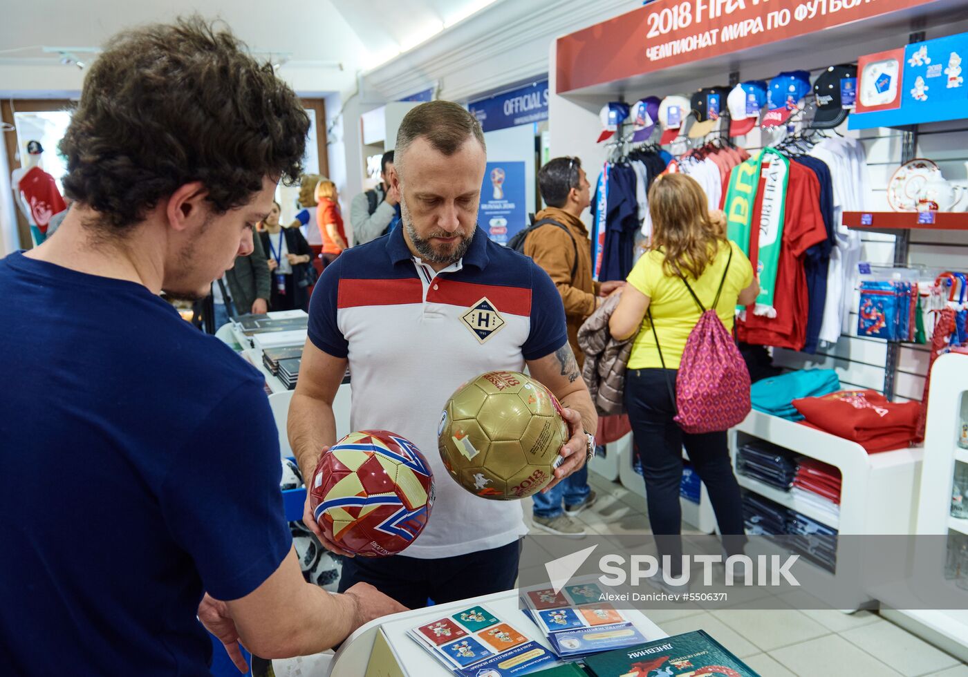 2018 FIFA World Cup souvenir store in St. Petersburg