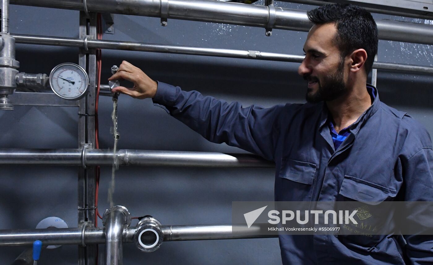 Beer factory outside Damascus