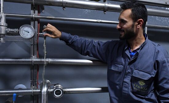 Beer factory outside Damascus