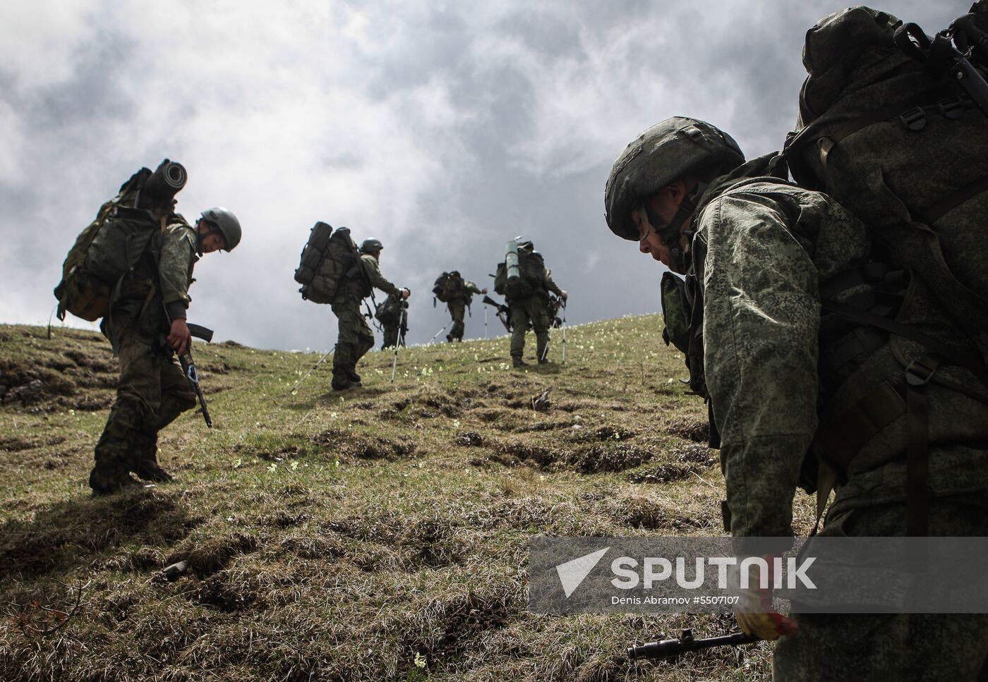 Military exercise in Arkhyz Mountains