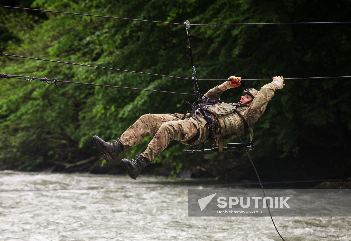 Military exercise in Arkhyz Mountains