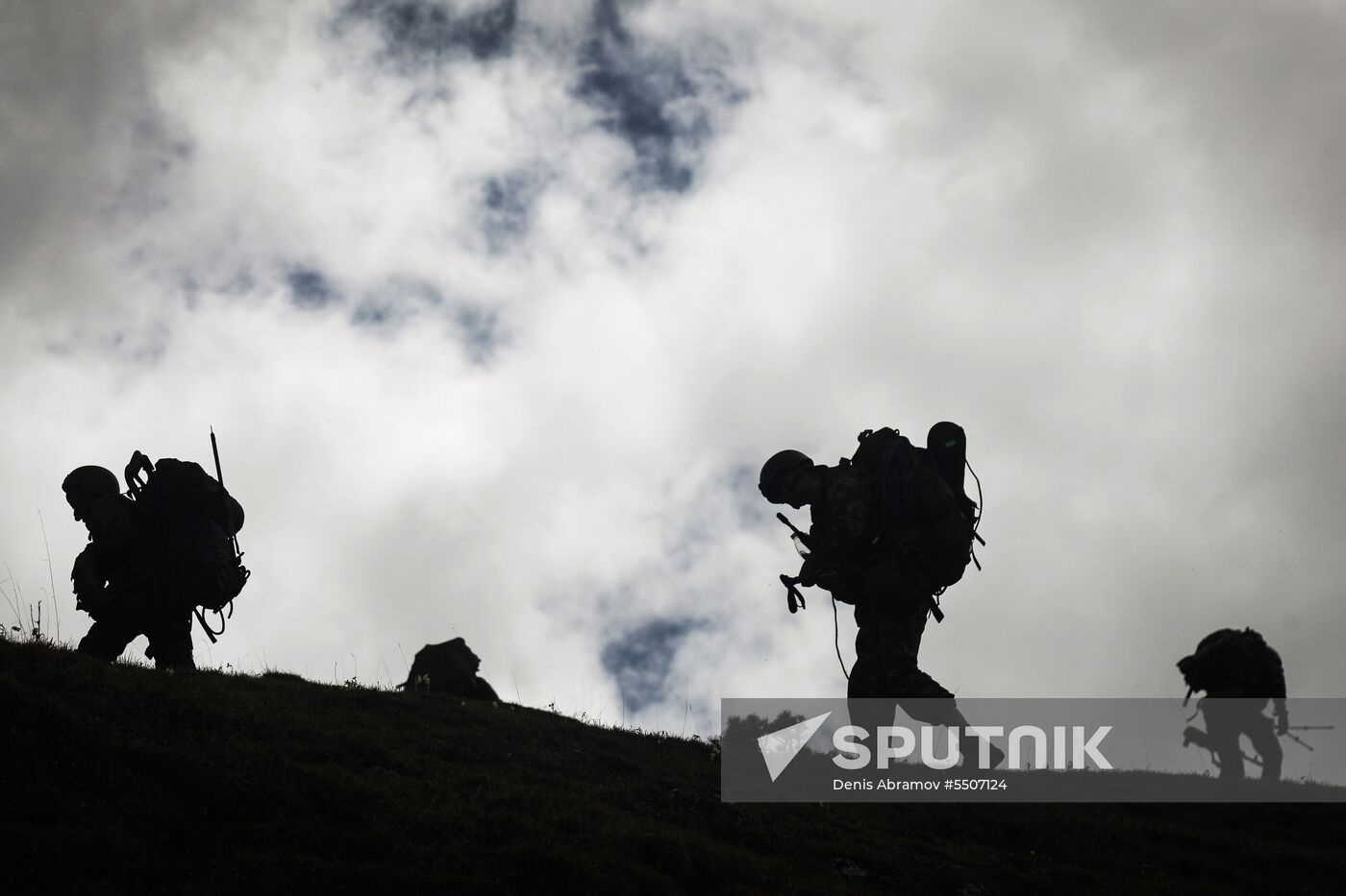 Military exercise in Arkhyz Mountains