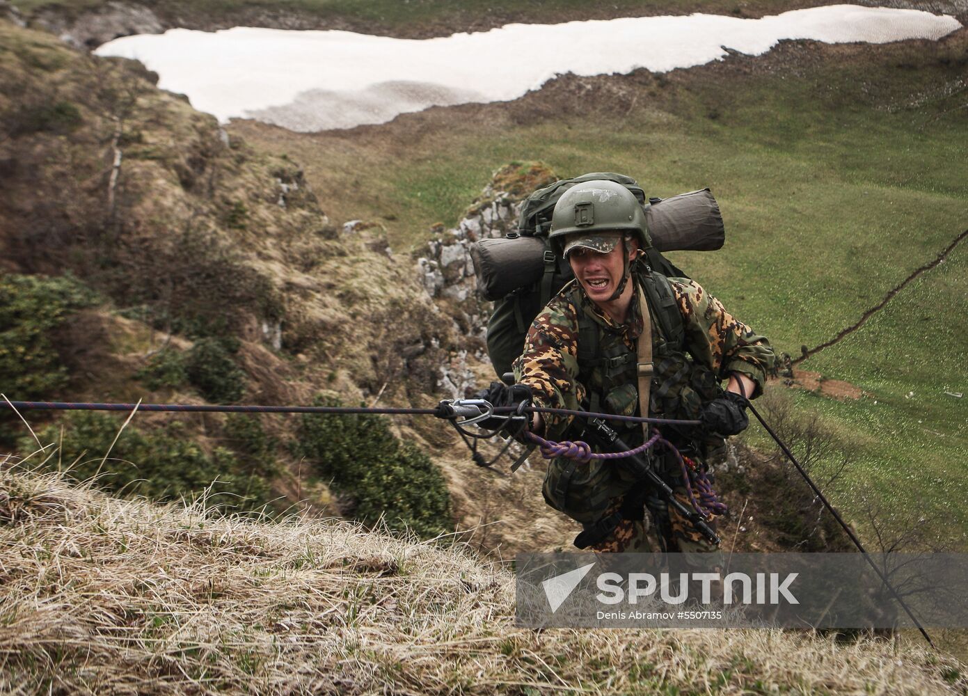 Military exercise in Arkhyz Mountains