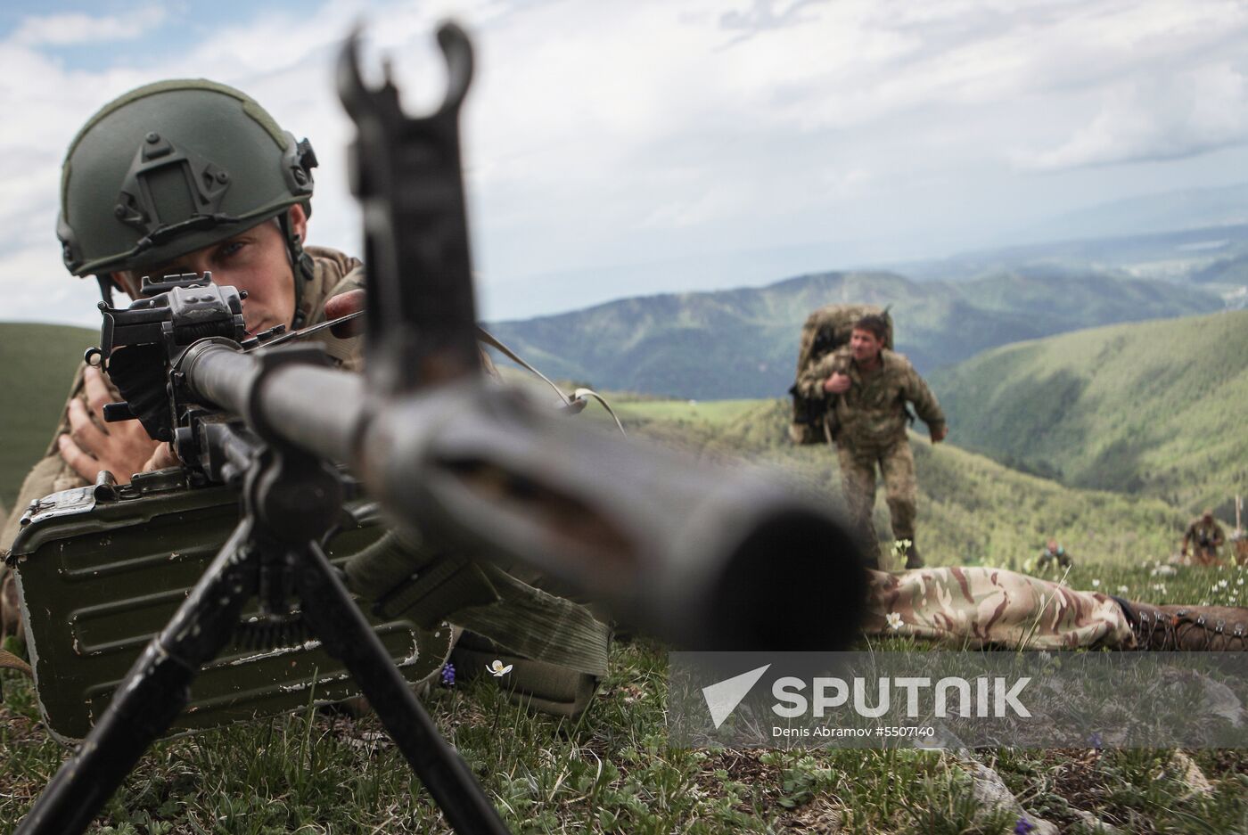 Military exercise in Arkhyz Mountains