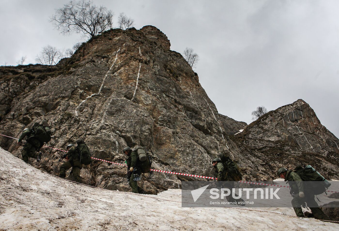 Military exercise in Arkhyz Mountains
