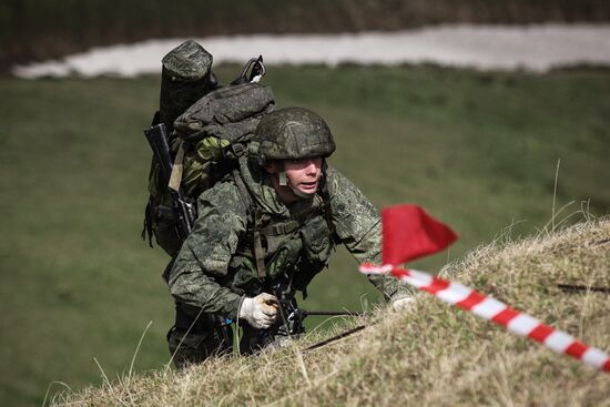 Military exercise in Arkhyz Mountains