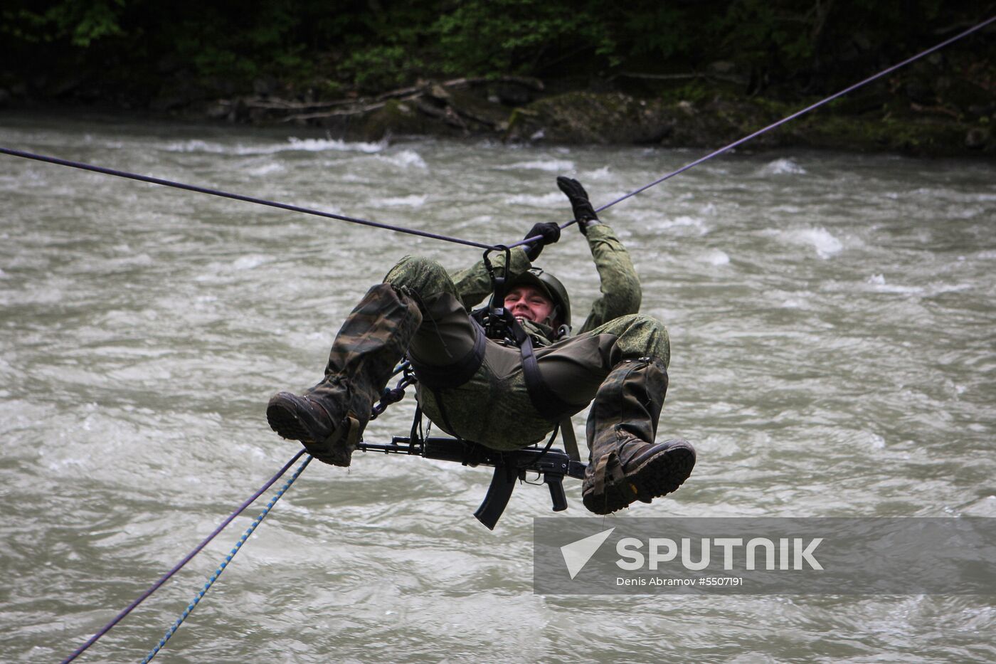 Military exercise in Arkhyz Mountains