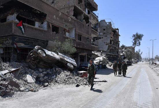 Syrian army frees Yarmouk Palestinian refugee camp in south of Damascus