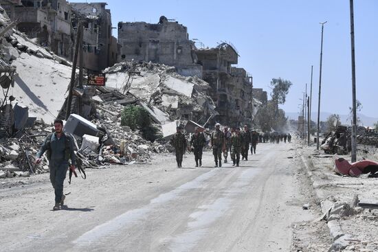 Syrian army frees Yarmouk Palestinian refugee camp in south of Damascus