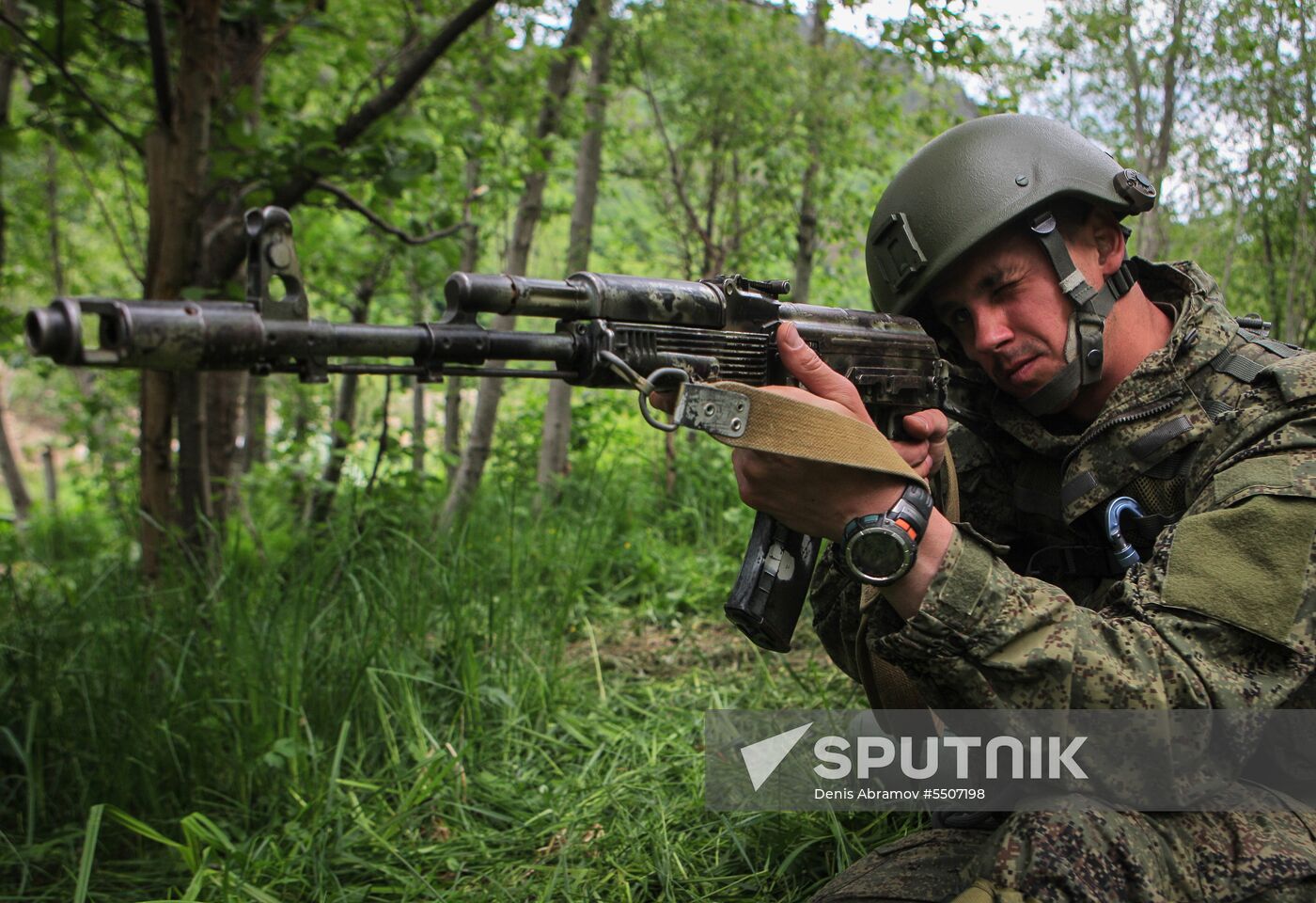 Military exercise in Arkhyz Mountains
