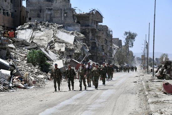 Syrian army frees Yarmouk Palestinian refugee camp in south of Damascus