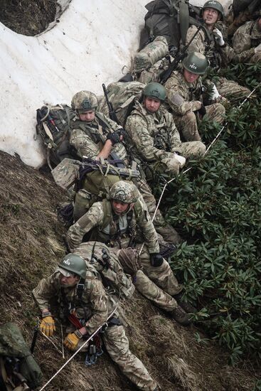 Military exercise in Arkhyz Mountains
