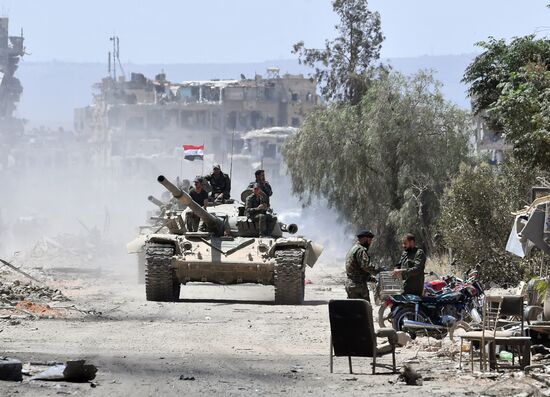 Syrian army frees Yarmouk Palestinian refugee camp in south of Damascus