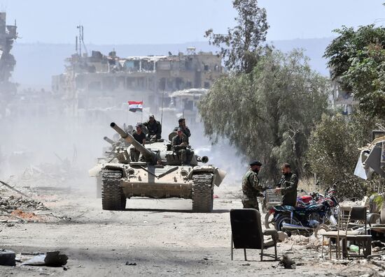 Syrian army frees Yarmouk Palestinian refugee camp in south of Damascus