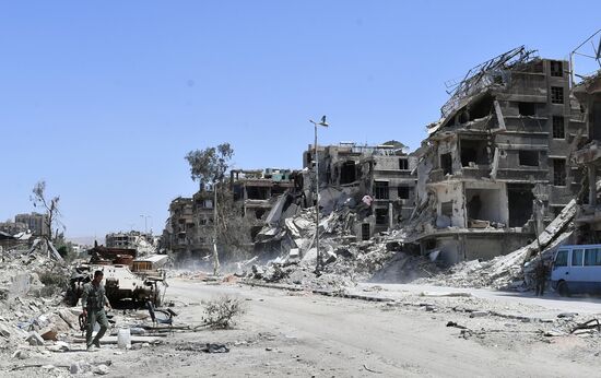 Syrian army frees Yarmouk Palestinian refugee camp in south of Damascus