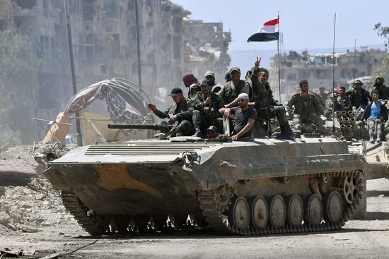 Syrian army frees Yarmouk Palestinian refugee camp in south of Damascus