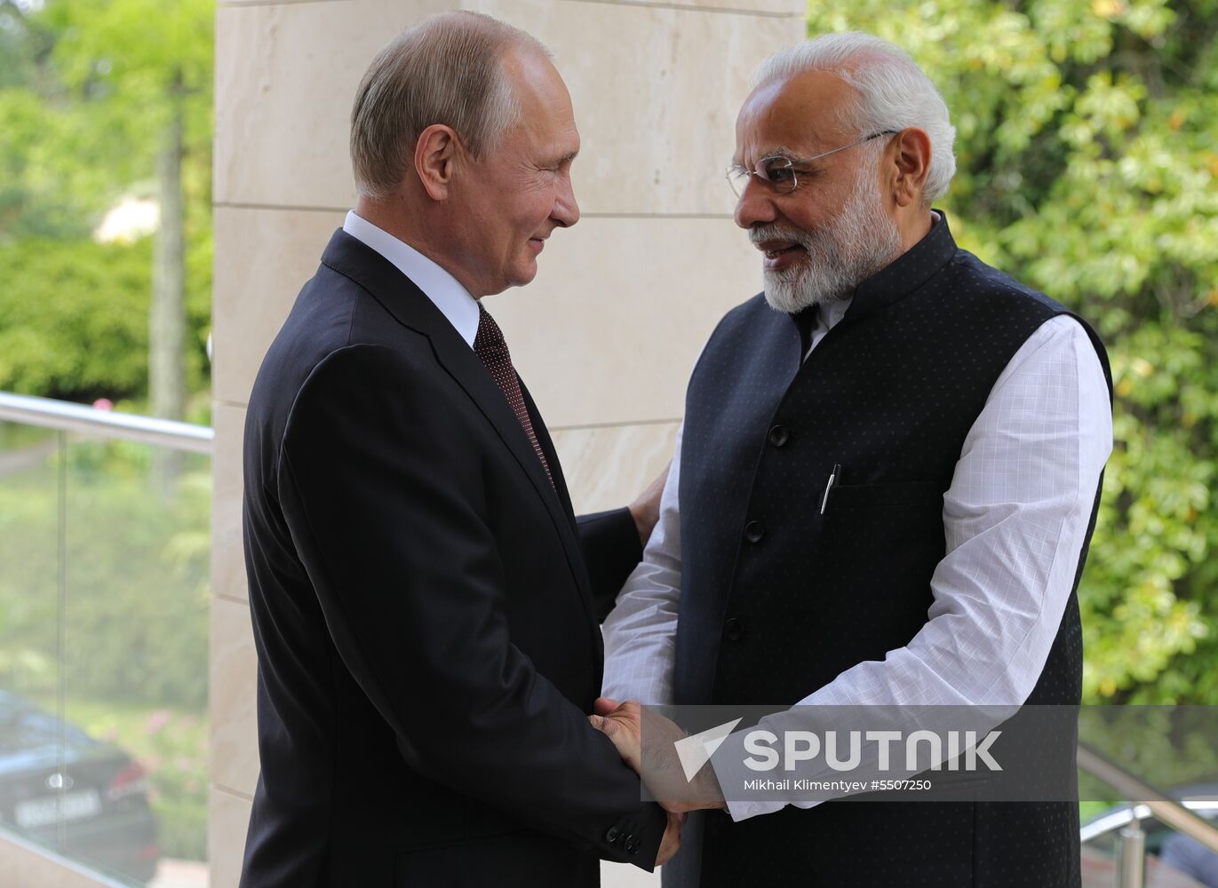 President Vladimir Putin meets with Indian Prime Minister Narendra Modi