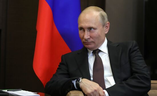 President Vladimir Putin meets with Indian Prime Minister Narendra Modi