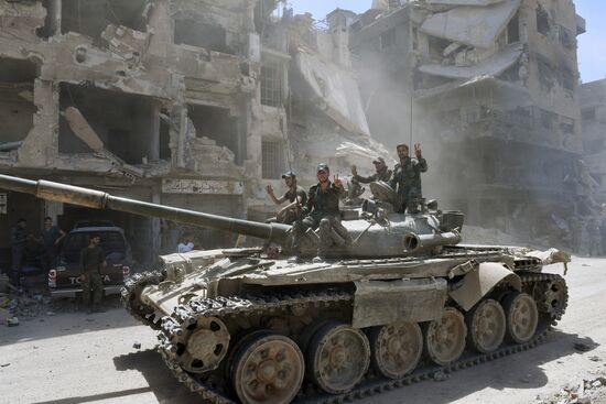 Syrian army frees Yarmouk Palestinian refugee camp in south of Damascus