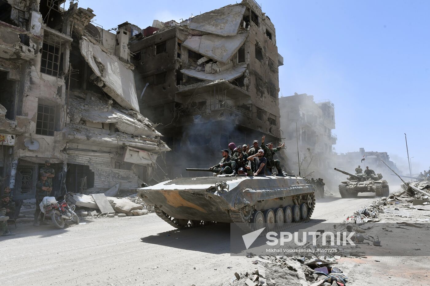 Syrian army frees Yarmouk Palestinian refugee camp in south of Damascus