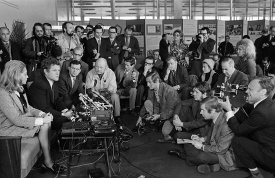 US Senator Edward Kennedy visits USSR