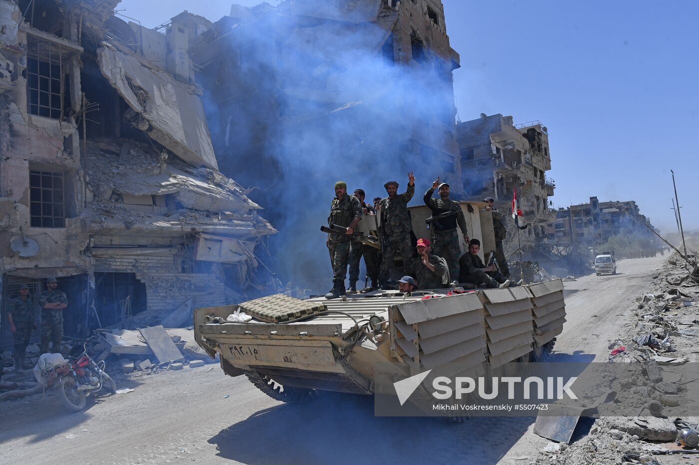 Syrian army frees Yarmouk Palestinian refugee camp in south of Damascus