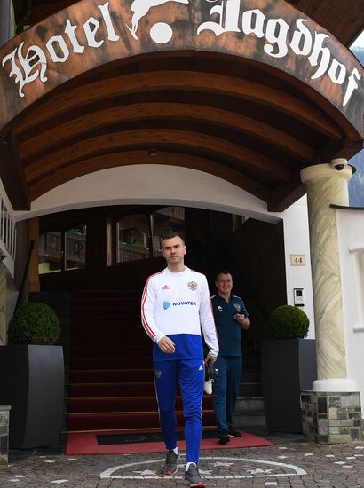 Football. National team's training camp