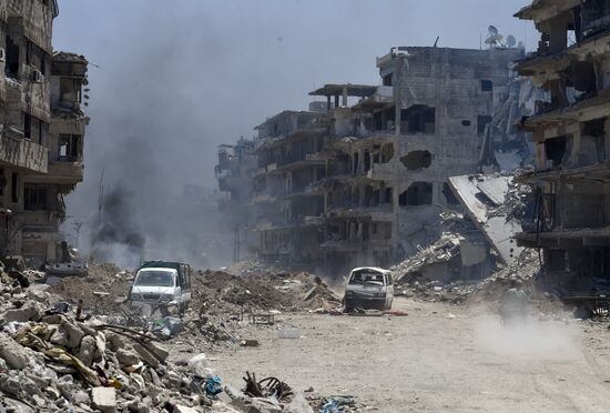 Syrian army frees Yarmouk Palestinian refugee camp in south of Damascus