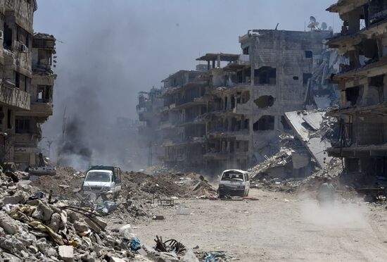 Syrian army frees Yarmouk Palestinian refugee camp in south of Damascus