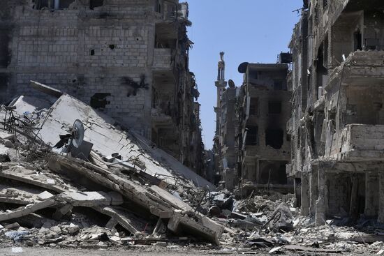 Syrian army frees Yarmouk Palestinian refugee camp in south of Damascus