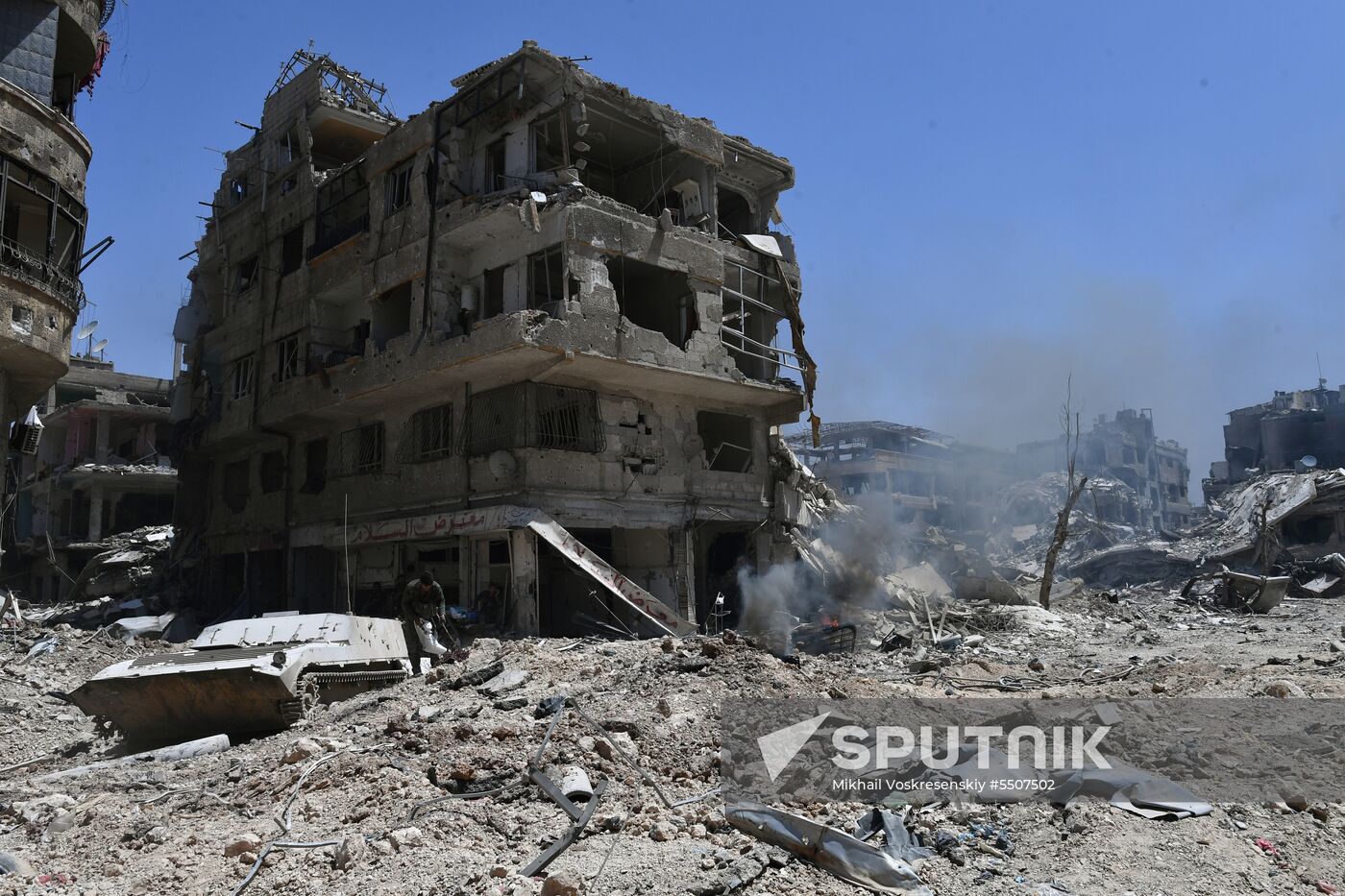 Syrian army frees Yarmouk Palestinian refugee camp in south of Damascus