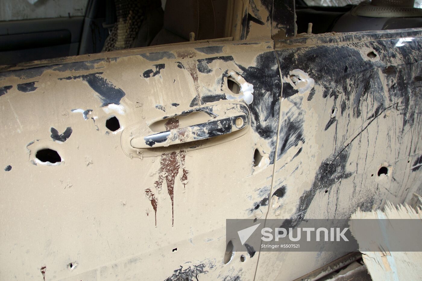 Aftermath of shelling of residential areas in Donbass by Ukrainian armed forces