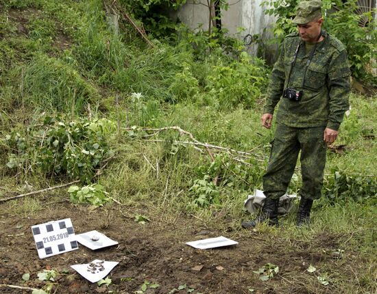 Aftermath of shelling of residential areas in Donbass by Ukrainian armed forces
