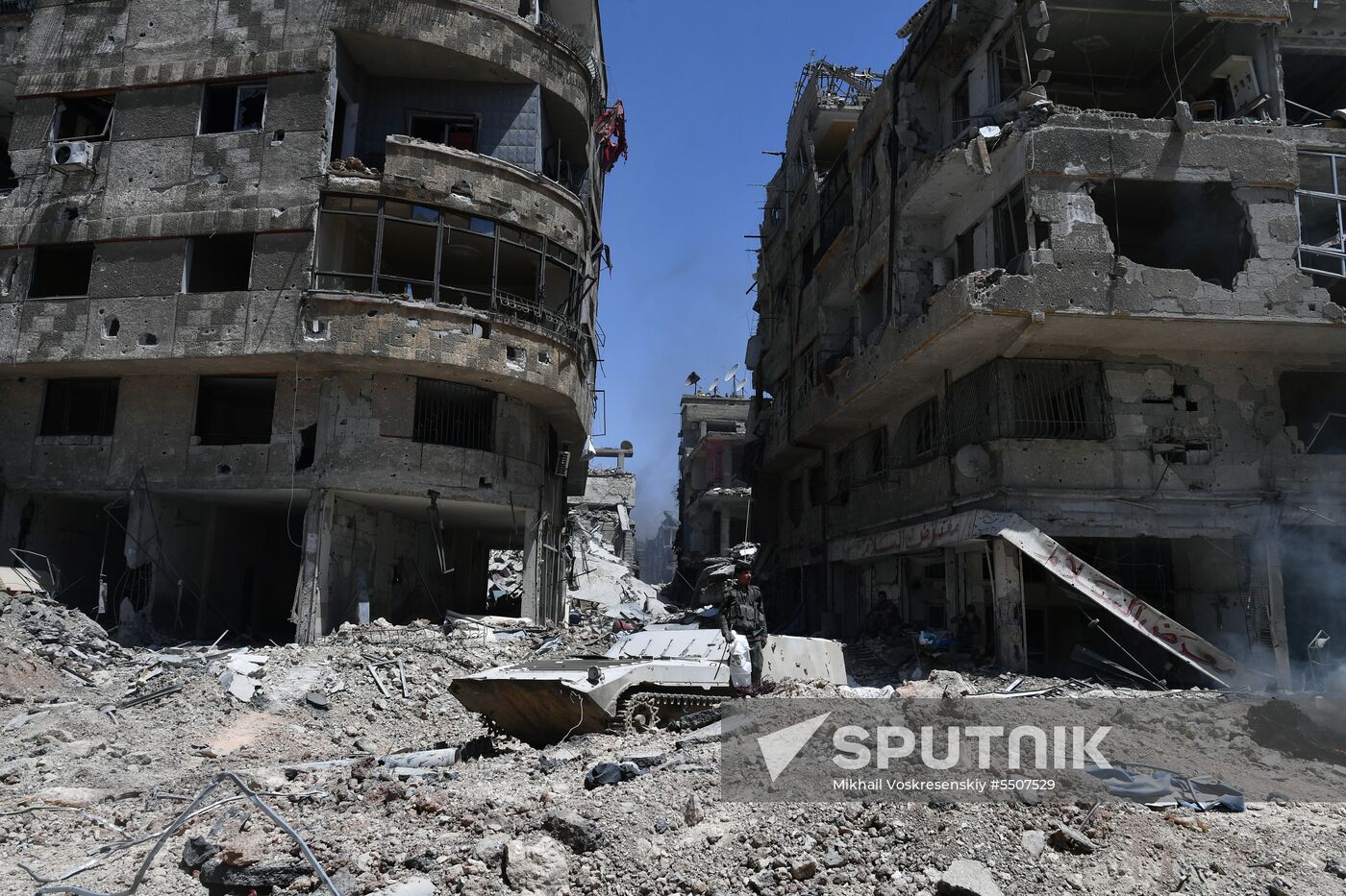 Syrian army frees Yarmouk Palestinian refugee camp in south of Damascus