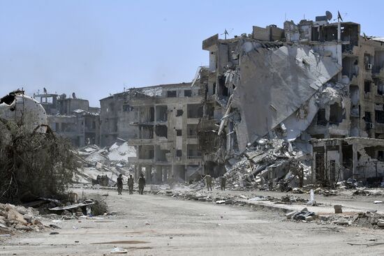 Syrian army frees Yarmouk Palestinian refugee camp in south of Damascus