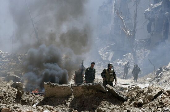 Syrian army frees Yarmouk Palestinian refugee camp in south of Damascus
