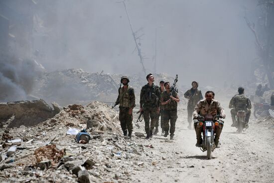 Syrian army frees Yarmouk Palestinian refugee camp in south of Damascus